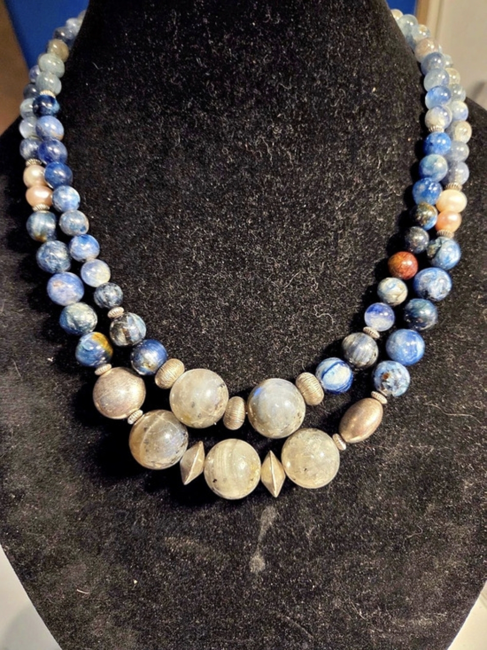 Authentic Gemstones Beaded Statement Necklace Made By Flawed Designs Tiffany.A⁸
